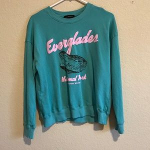 LA hearts teal everglades crewneck pullover